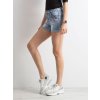 Dámské džínové šortky s aplikací květin (Velikost 36)