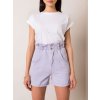 Dámské fialové šortky s nařasením v pase