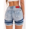 Dámské džínové šortky s pruhy na nohavicích