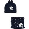 Modrý set čepice a nákrčníku Minnie