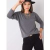 Dámské šedé volné tričko s výstřihem na zádech