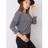 Dámské šedé volné tričko s výstřihem na zádech