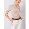 Dámské béžové tričko stahovatelné na bocích
