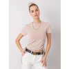 Dámské béžové tričko stahovatelné na bocích