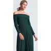Zelené maxi šaty s odhalenými rameny