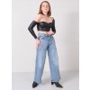 Světle modré džínové dámské zvonové kalhoty