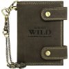 Always Wild Hnědá pánská peněženka s řetízkem A016