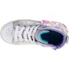 Bílo-stříbrné dívčí tenisky Skechers Shuffle Brights 2.0