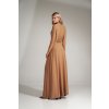 Tmavě béžové dlouhé šaty