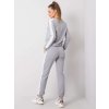 Šedá dámská tepláková souprava s pruhem