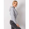 Světle šedá dámská mikina s kapucí