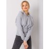 Světle šedá dámská mikina s kapucí