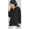 Dámská černá bunda s kapucí