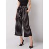 Černé dámské pruhované kalhoty
