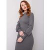 Tmavě šedé dámské přiléhavé šaty