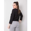 Černá dámská halenka s vázáním v pase (Velikost 2XL)