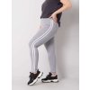Světle šedé dámské legíny s pruhy