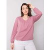 Růžové dámské tričko s dlouhým rukávem
