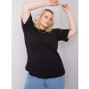 Černé dámské tričko s krátkým rukávem