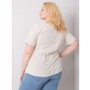 Krémové dámské tričko s krátkým rukávem