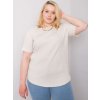Krémové dámské tričko s krátkým rukávem