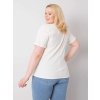 Smetanové dámské tričko s krátkým rukávem