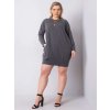 Tmavě šedé dámské šaty s kapsami