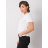 Bílé dámské tričko s límečkem