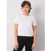 Bílé dámské tričko s límečkem