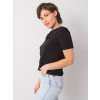 Černé dámské tričko s límečkem