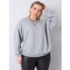 Šedá dámská mikina bez kapuce (Velikost 3XL)
