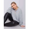 Šedá dámská mikina bez kapuce (Velikost 3XL)