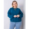 Tmavě modrá dámská mikina bez kapuce (Velikost 2XL)