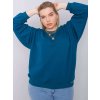 Tmavě modrá dámská mikina bez kapuce (Velikost 2XL)