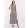 Šedé dámské dlouhé šaty bez rukávů