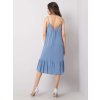 Modré dámské šaty na ramínka