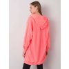 Neonově růžová dámská delší mikina