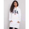 Bílá dámská dlouhá mikina USA