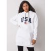 Bílá dámská dlouhá mikina USA