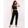 Černý dámský overal s páskem