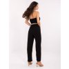 Černý dámský overal s páskem