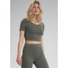 Khaki crop top