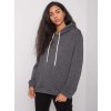 Tmavě šedá dámská mikina s kapucí