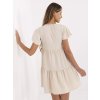 Béžové dámské šaty s řasením