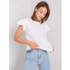 Bílé dámské tričko s volány