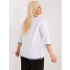 Bílé dámské tričko s dlouhými rukávy