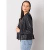 Černá dámská koženková bunda
