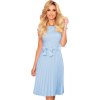 Světle modré šaty s plisovanou sukní CELESTE