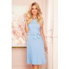 Světle modré šaty s plisovanou sukní CELESTE