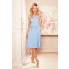Světle modré šaty s plisovanou sukní CELESTE
